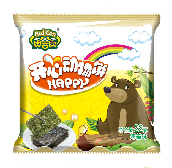 奧吉康yinge動(dòng)物餅干海苔味
