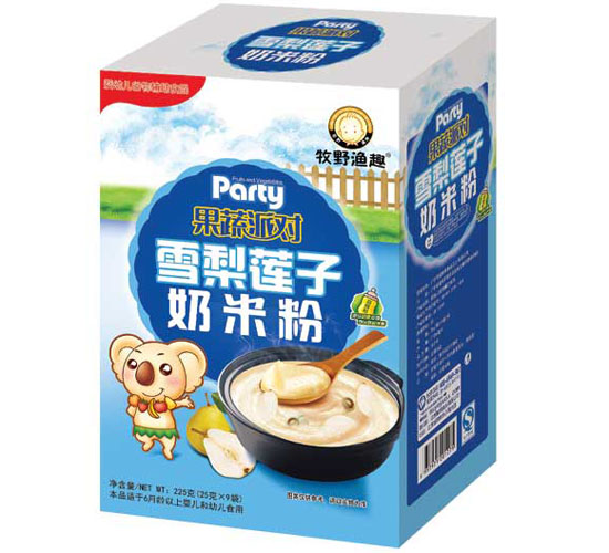 牧野漁趣雪梨蓮子奶米粉盒裝