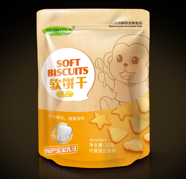 倍思貝橙子味水果奶酪軟餅干32克