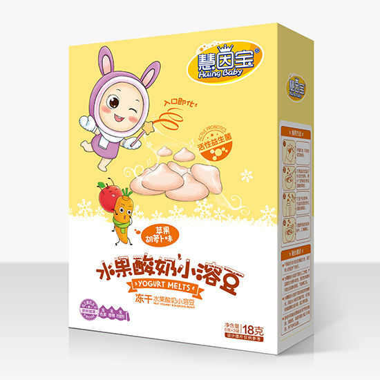 慧因?qū)?水果酸奶小溶豆-蘋果胡蘿卜味