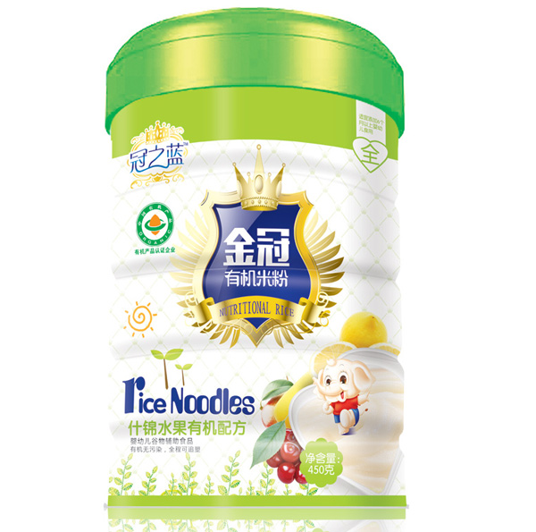 冠之藍(lán)金冠什錦水果配方有機米粉450g