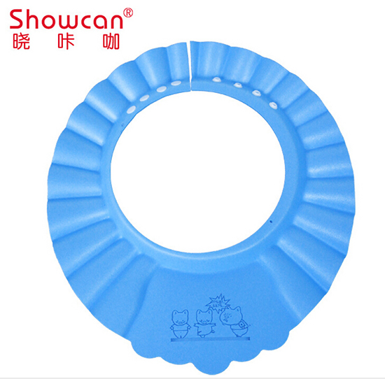 加厚yinge高彈可調節(jié)EVA洗澡帽藍