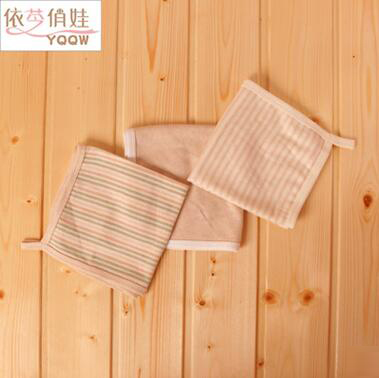 單層30X30有機(jī)棉彩棉yinge擦臉小方巾寶寶口水巾youe吸奶巾