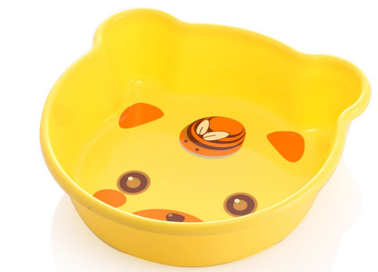 卡通盆可愛動物笑臉盆塑料小號洗臉盆子