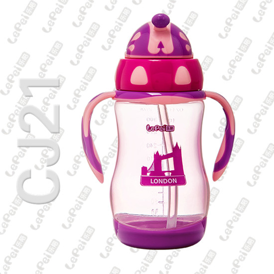 樂(lè)陪吸管水壺紫紅