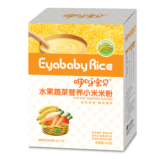 咿呀寶貝水果蔬菜營(yíng)養(yǎng)小米米粉-盒裝