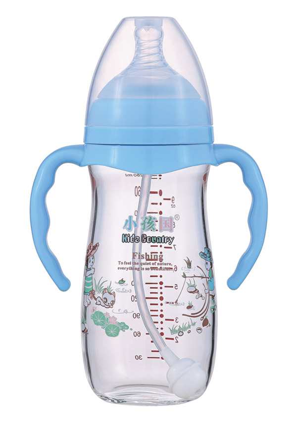 小孩國(guó)寬口自動(dòng)玻璃奶瓶280ML