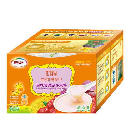 旭貝樂(lè)初輔潤(rùn)恬紫果蔬小米粉