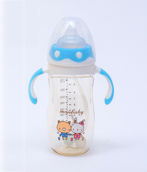 盟寶企鵝型PPSU奶瓶藍(lán)色240ml