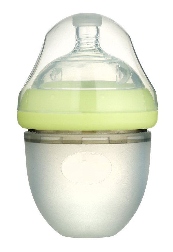 小蘋(píng)果硅膠奶瓶 綠色