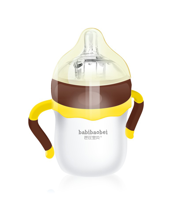 芭芘寶貝全硅膠奶瓶 黃色