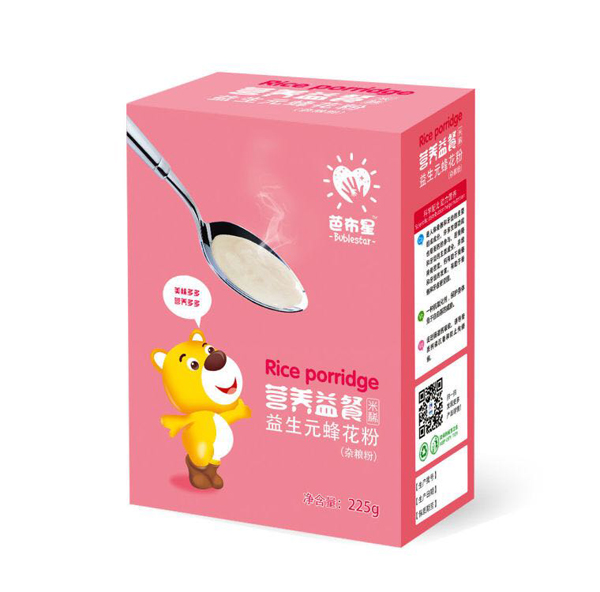 芭布星營(yíng)養(yǎng)益餐米稀-益生元蜂花粉盒裝