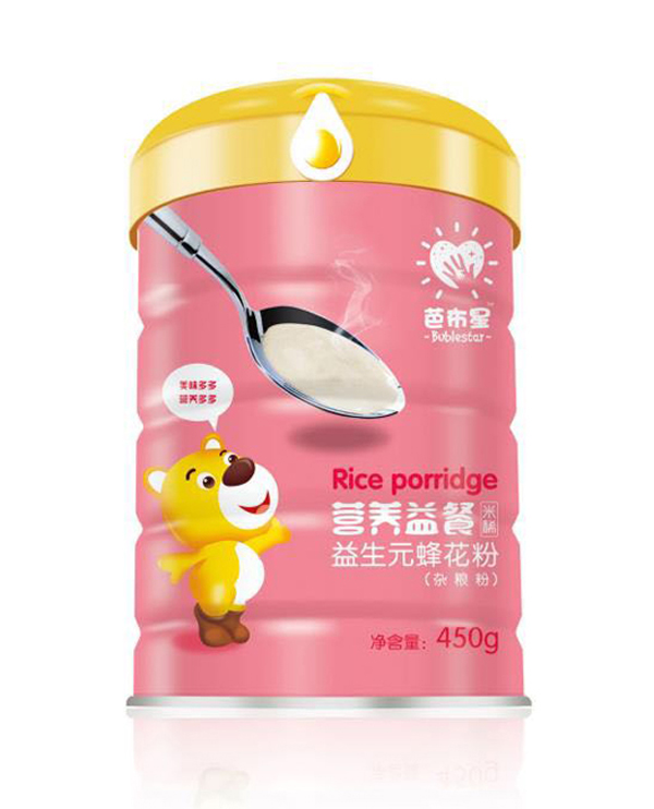 芭布星營(yíng)養(yǎng)益餐米稀-益生元蜂花粉聽(tīng)裝