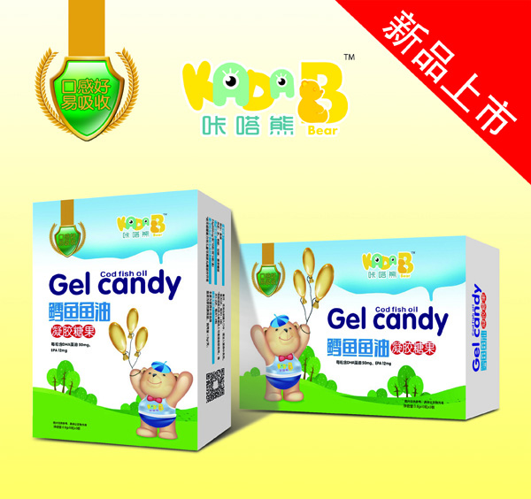 咔嗒熊鱈魚魚油凝膠糖果