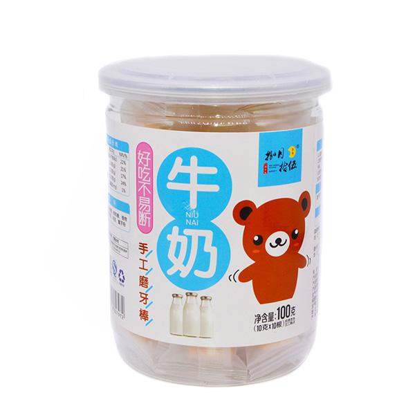 捌月拾伍手工磨牙棒牛奶味罐裝