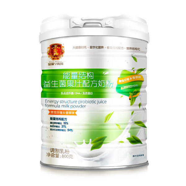 皇家丫克瑪能量結構益生菌果汁配方奶粉鐵聽800克(香草味)