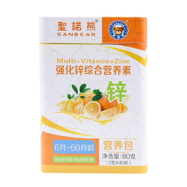 圣諾熊強(qiáng)化鋅綜合營養(yǎng)素40袋
