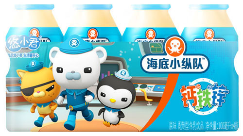 海底小縱隊鈣鐵鋅原味飲品四連膜