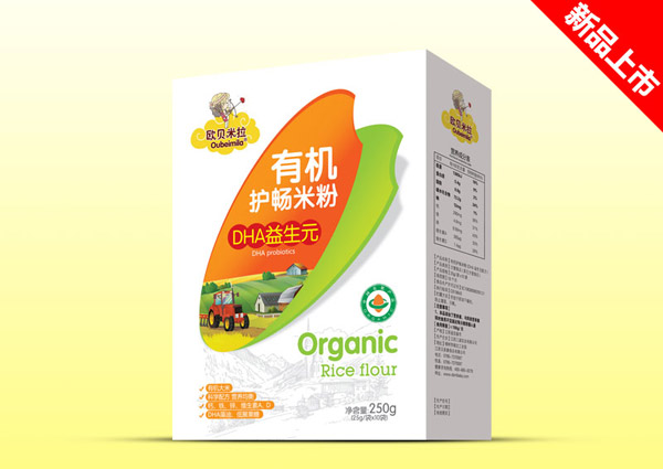 歐貝米拉有機護暢米粉-DHA益生元盒裝