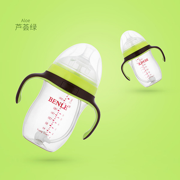 BENLE貝恩樂(lè)廣口徑防脹氣帶手柄PPSU奶瓶280ML蘆薈綠.jpg BENLE貝恩樂(lè)廣口徑防脹氣帶手柄PPSU奶瓶280ML蘆薈綠.jpg