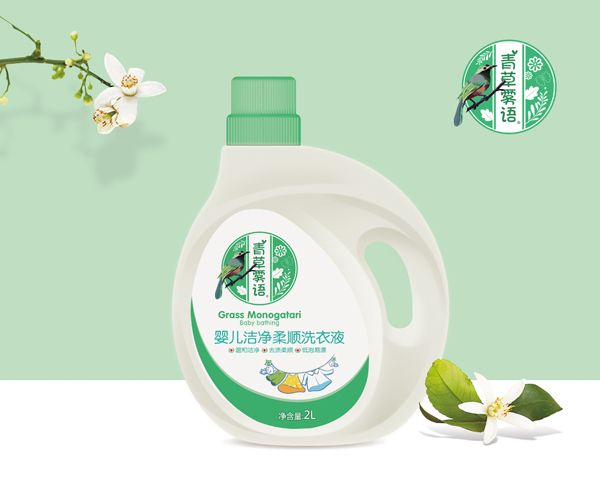 青草霧語嬰兒潔凈柔順洗衣液 600