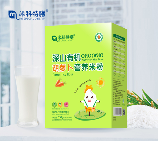 米科特膳深山有機(jī)胡蘿卜營養(yǎng)米粉-盒裝600