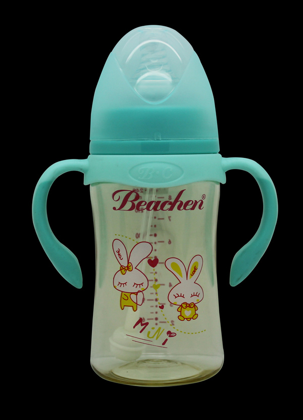貝臣240ml 寬口PPSU帶手柄自動(dòng)吸奶瓶