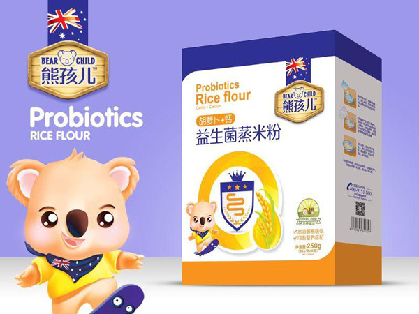 熊孩兒益生菌蒸米粉-胡蘿卜+鈣盒裝
