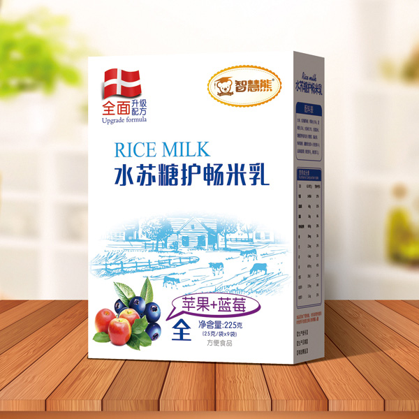 智慧熊水蘇糖護(hù)暢米乳-蘋(píng)果+藍(lán)莓 盒裝