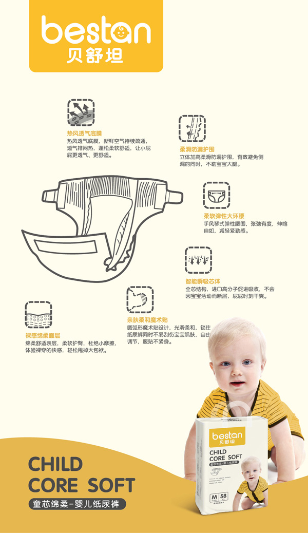 貝舒坦紙尿褲賣點