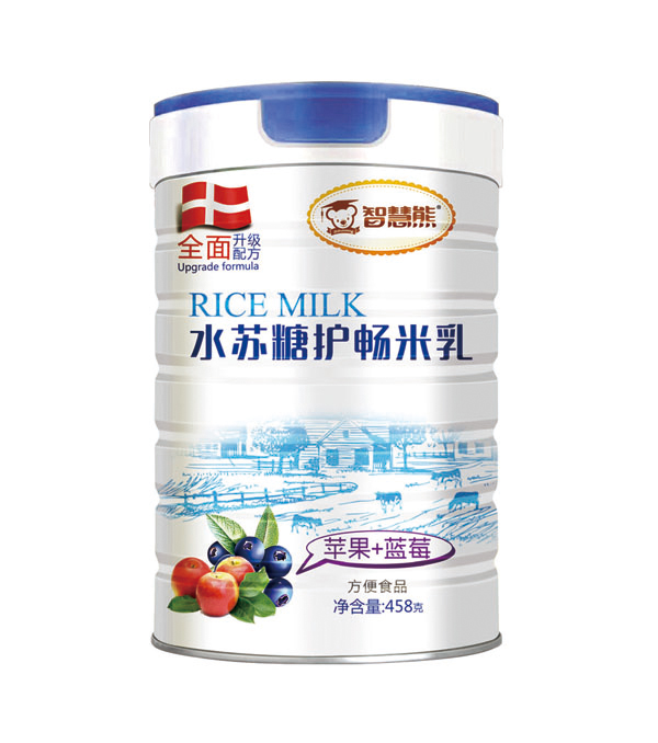 智慧熊水蘇糖護(hù)暢米乳-蘋果+藍(lán)莓 聽裝