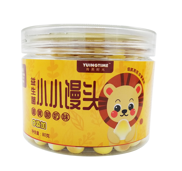 育英時光益生菌小小饅頭 蛋黃酸奶味