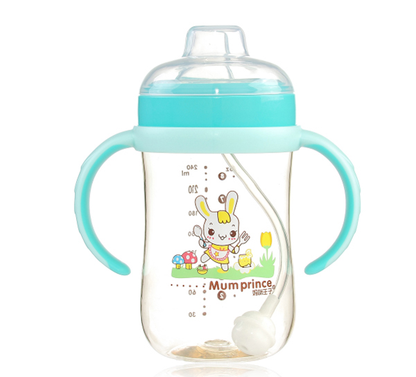 媽咪王子PPSU滑蓋防漏水壺240ml 綠色