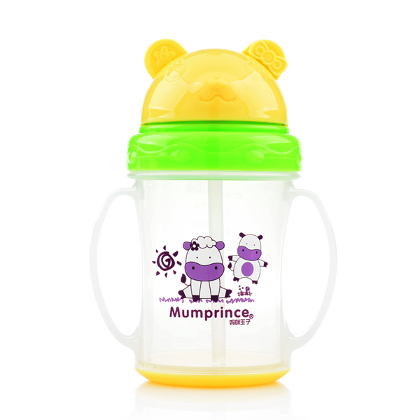 媽咪王子翻蓋飲水杯240ml 黃色