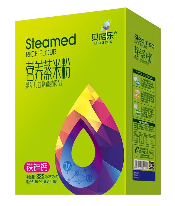 貝格樂營養(yǎng)蒸米粉-鐵鋅鈣 盒裝
