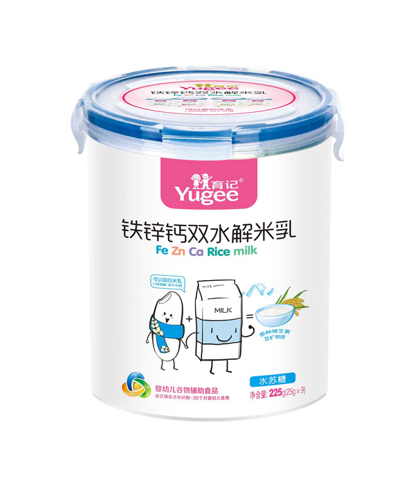 育記鐵鋅鈣雙水解米乳-水蘇糖225克樂扣裝