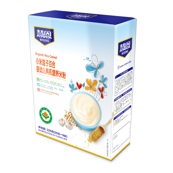 慧恩小米蓮子百合嬰幼兒有機營養(yǎng)米粉225g