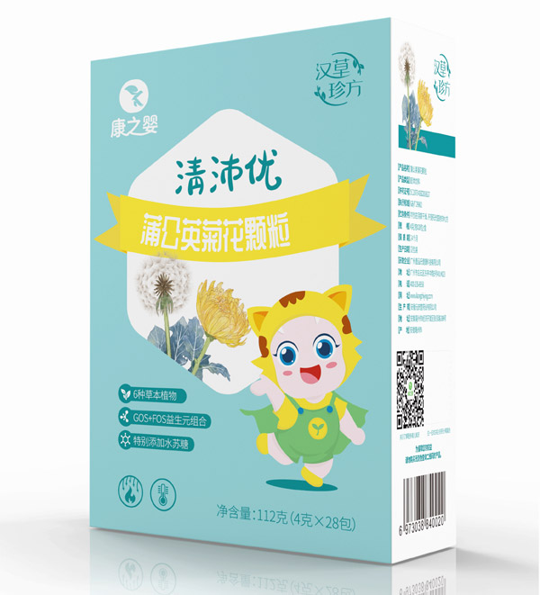 康之嬰清沛優(yōu)蒲公英菊花顆粒側(cè)面