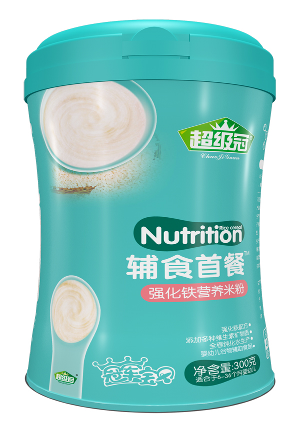 超級冠新款輔食首餐強(qiáng)化鐵營養(yǎng)米粉