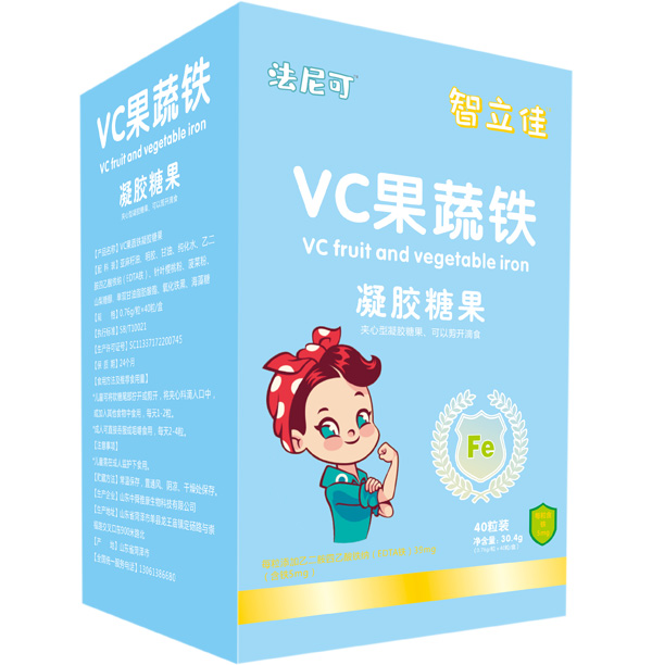 法尼可智立佳VC果蔬鐵凝膠糖果40粒