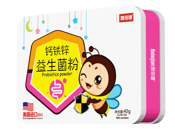 雅倍健鈣鐵鋅益生菌粉鐵盒40克