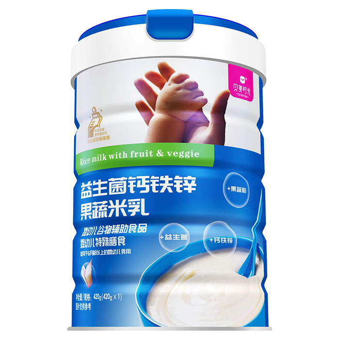 貝美時光益生菌鈣鐵鋅果蔬米乳