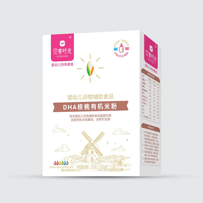貝美時(shí)光DHA核桃有機(jī)米粉盒裝
