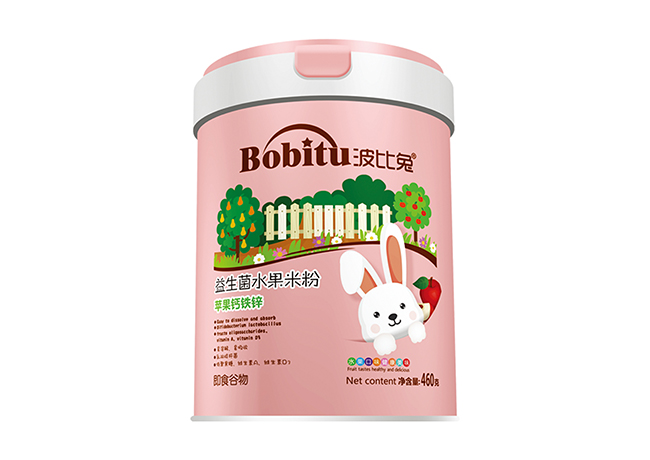 波比兔益生菌水果米粉 蘋(píng)果鈣鐵鋅