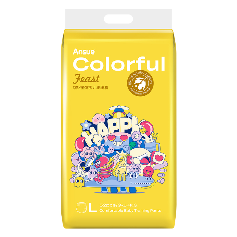 繽紛盛宴嬰兒訓練褲L