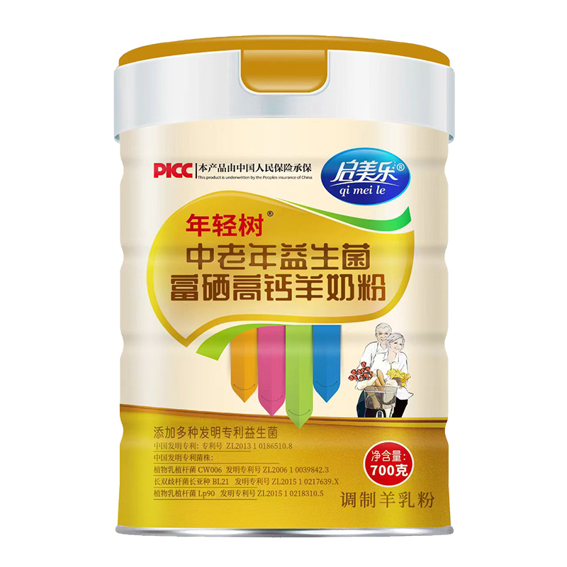 啟美樂(lè)年輕樹(shù)中老年益生菌富硒高鈣羊奶粉