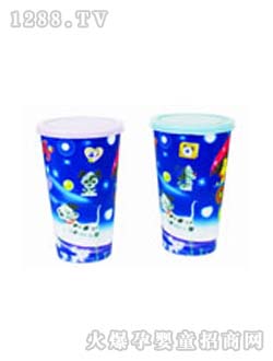 功杰深藍色兒童水杯