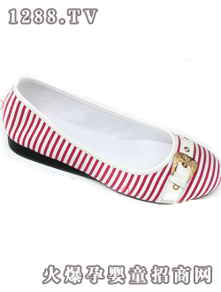 倩百合紅白條紋yunf鞋