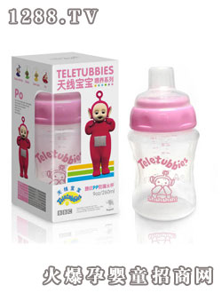 天線寶寶9安腰紋PP防漏水杯