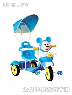 康龍藍(lán)色米奇yinge三輪車(chē)